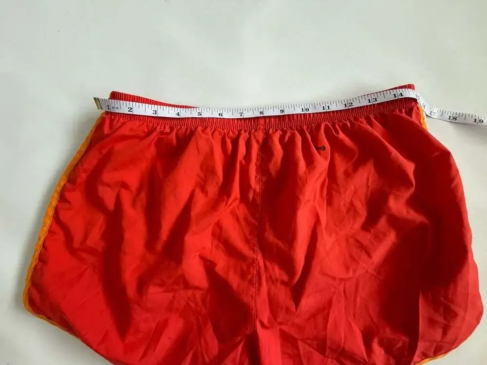 Nike Dri-Fit Girls L 12-14 RedOrange Athletic Running Shorts Lined Elastic Waist